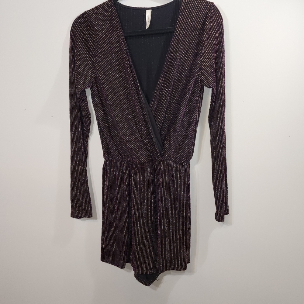 Peppermint sparkly romper sz S long sleeve Party wear